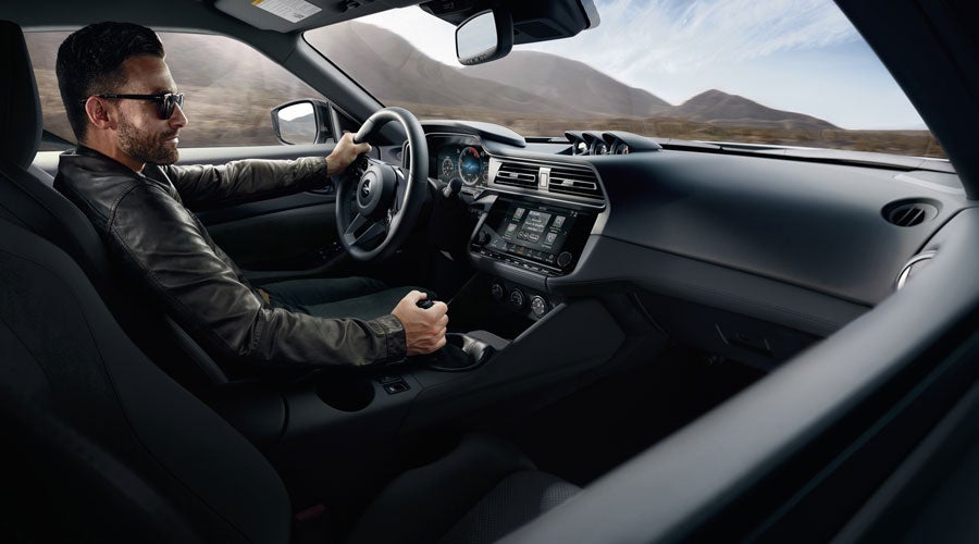 2025 Nissan Z person in cockpit with black interior